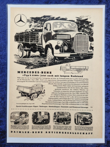 Mercedes Benz L 3500, pubblicità originale in DIN-A-4 laminato - Foto 1 di 1