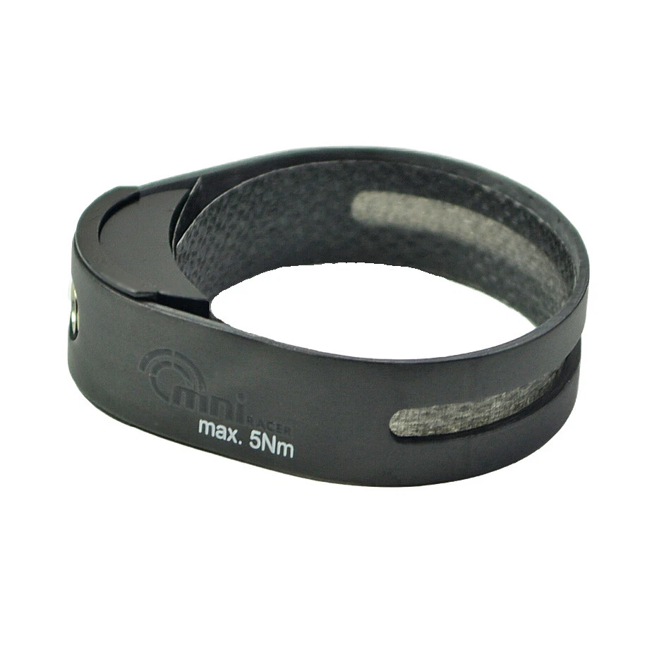 Abrazadera de tija de sillín OMNI Racer WORLDS LIGHTEST CARBON 31,8-32 mm ¡SOLO 5,8 gramos! MATE Foto 2 de 4