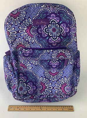 Vera Bradly Essential large Laptop Lilac Medallion Backpack  display picture 1
