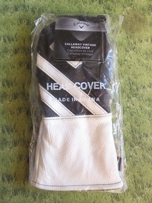 NEW * Callaway VINTAGE 3 Wood Headcover - Black / White