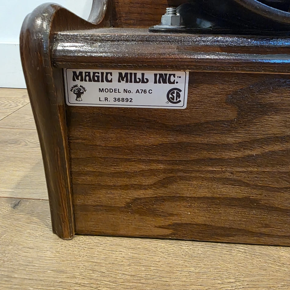 Vintage Magic Mill 3/4-HP Electric Stone Wheat Grain Flour Grinder Leeson A76 C - Image 3 of 4