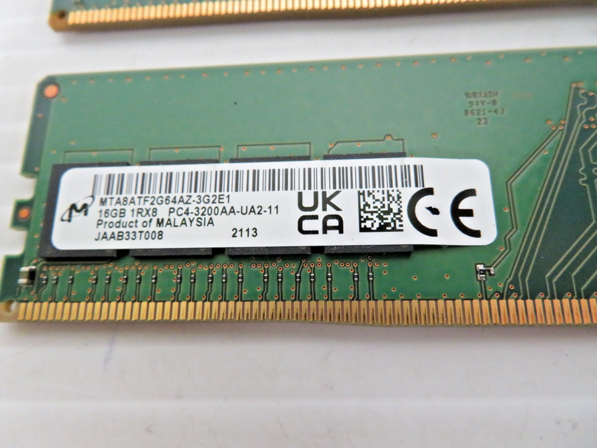 Micron 32GBGB (2x16GB) PC4-3200AA DDR4 3200MHz RAM Kit