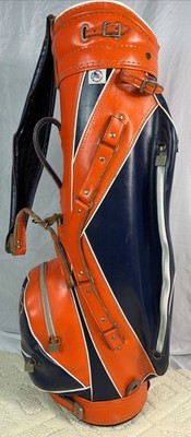 Vintage Ron Miller Pro Model AUBURN UNIVERSITY Golf Bag Leather