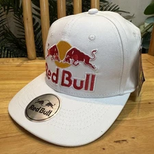F1 Red Bull White Men's Sport Flat Brim Hat Adjustable Hat