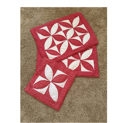 The Company Store 2 Quilted Pink/White Standard Pillow Shams, Throw Pillow Sham
