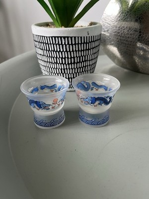 Sake Schnapsglas Japanischer Drachen Geschirr 2er Set Vintage