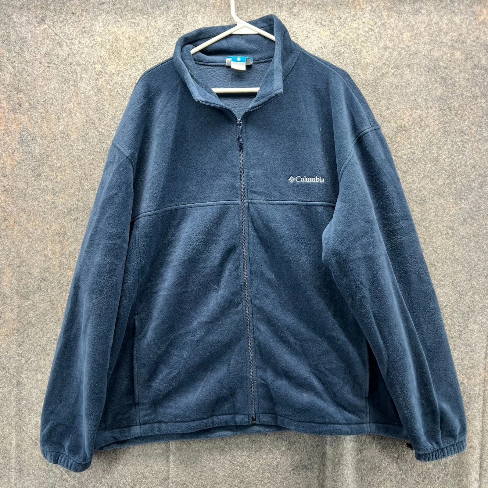 Columbia Jacket Mens XXL Blue Navy Full Zip Fleece Mountain Benton Sweatshirt