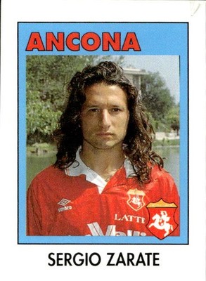 1993 Euroflash Football Figure # 16 Sergio Zarate Ancona