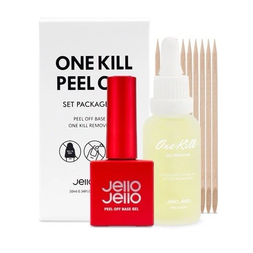 JELLO JELLO Peel Off Base Gel 10ml + One Kill Remover 30ml