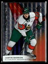 2019-20 SP Game Used CHL Orange Justin Barron 3/199 Halifax Mooseheads #5