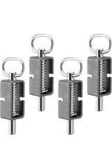 4pcs Weld-On 5/8" Spring Latch Assembly with Plain Tube, Trailer Gate Latch