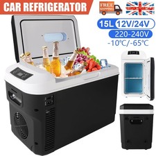 15L Mini Portable Fridge Car Refrigerator Travel Cooler 12V 24V -10℃~65℃