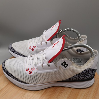 #ad #ad Jordan Shoes Men 9 White Red 88 Racer Flight Trainer Running AV1200 100 Flaws $28.99