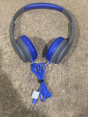 Kabelgebundene Kopfhörer Over-Ear On-Ear grau blau 3,5 mm Klinke Audio Stereo