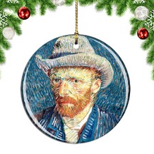 Van Gogh Self Portrait With Felt Hat Pai Christmas ornament city travel souvenir
