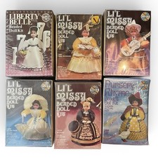New Old Stock Vintage Walco Li'l Missy Beaded Doll Kit Sealed LOT Of 6