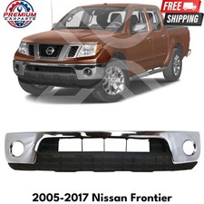Front Bumper Chrome Steel Valance Textured Kit For 2005-2017 Nissan Frontier Front Bumper Chrome Steel Valance Textured Kit For 2005-2017 Nissan Frontier