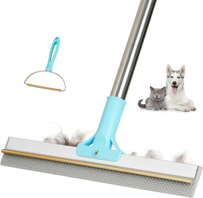 Carpet Rake for Pet Hair Removal Tool, 2 in 1 TPU and Copper Rake Teeth, Uproot
