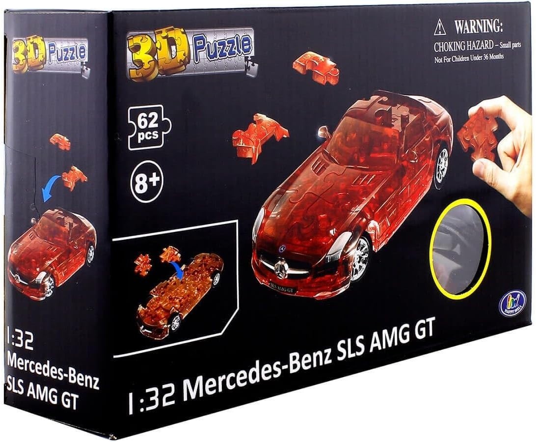 Puzzle Fun 3D 1:32 Mercedes Benz SLS AMG GT - Translucent Red- 62