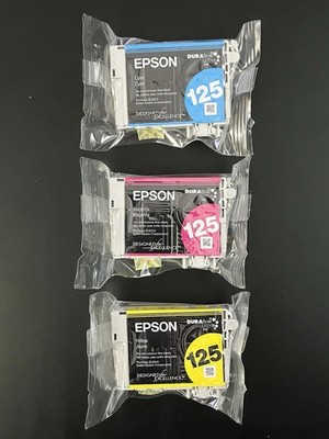 Epson Printer Ink Cartridges 125 Color Multi-Pack Tri Color EXPIRED *NEW/SEALED*