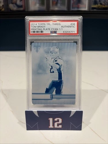 TOM BRADY 2014 TOPPS PRINTING PLATE PSA AUTHENTIC 1/1 INVEST GOAT HOF MVP TB12