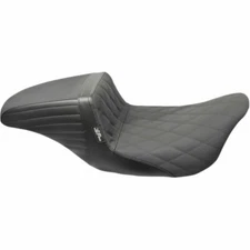 Le Pera LK-597DMGP Diamond Gripp Tape KickFlip Black Solo Seat Harley FLH 08-19