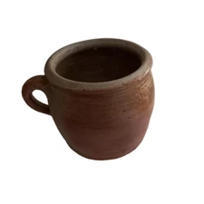 Antique Glazed Sandstone Grease or Candy Jar, Landes Kitchen Utensil