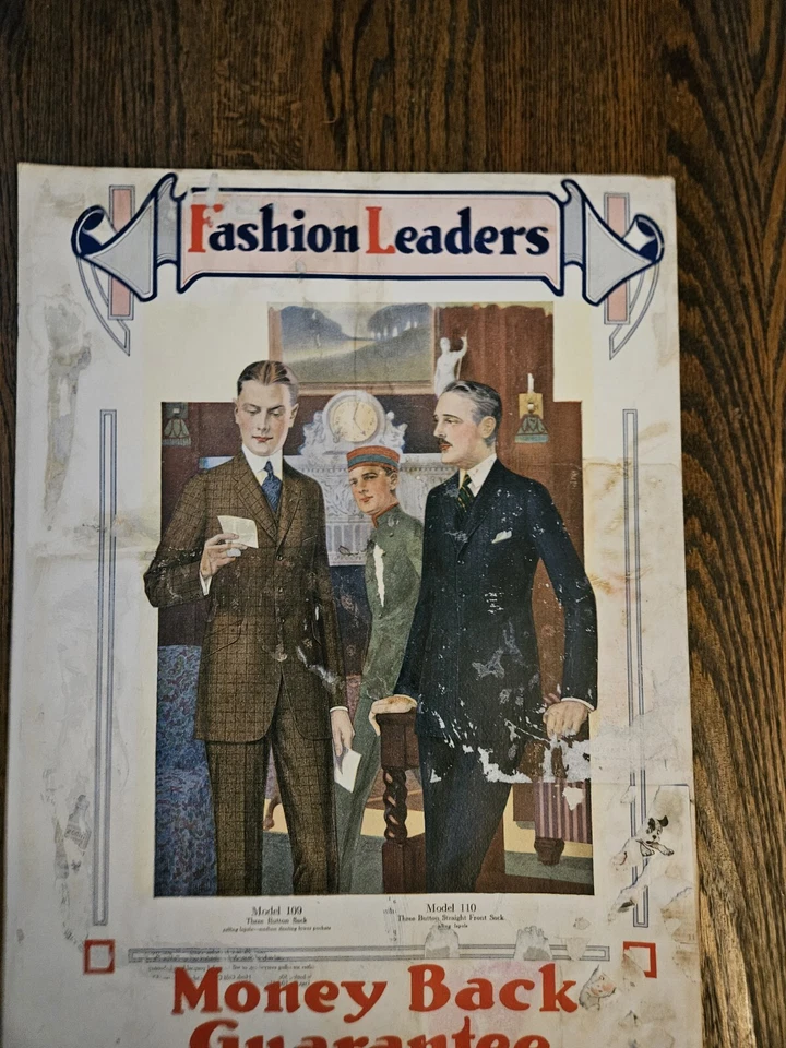 Anuncio impreso años 20 líderes de moda anuncio de cartón vintage Foto 4 de 4