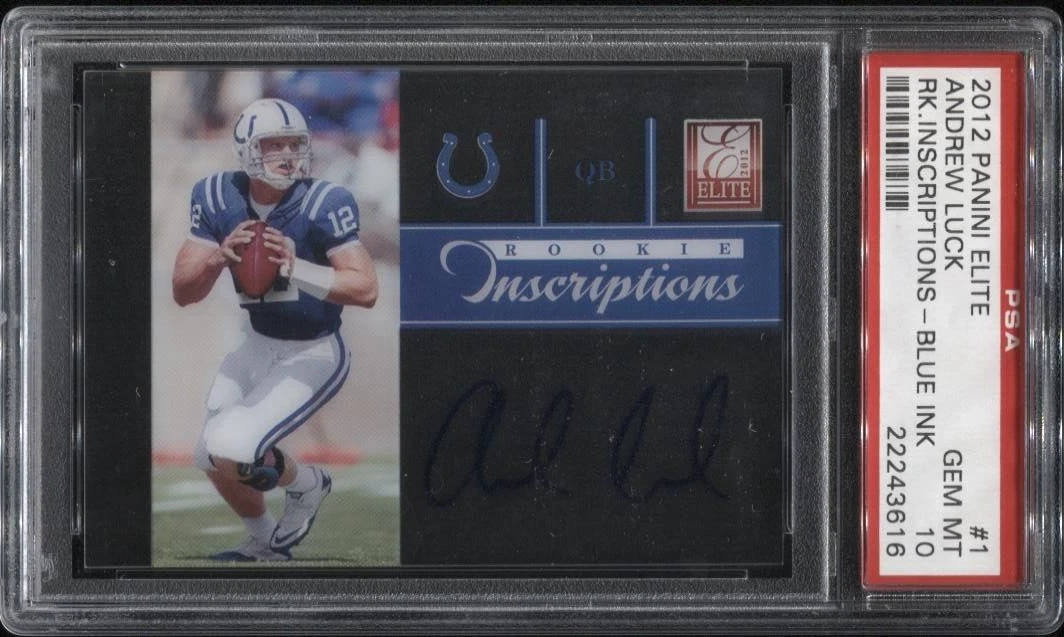 Andrew Luck Panini Elite Rookie Inscriptions #1 Blue Ink