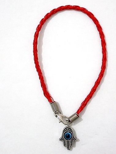 Abgeteilte Menge 5 HAMSA HÄNDE gegen den BÖSEN BLICK ROT Kordel-Armband - Bild 8 von 8