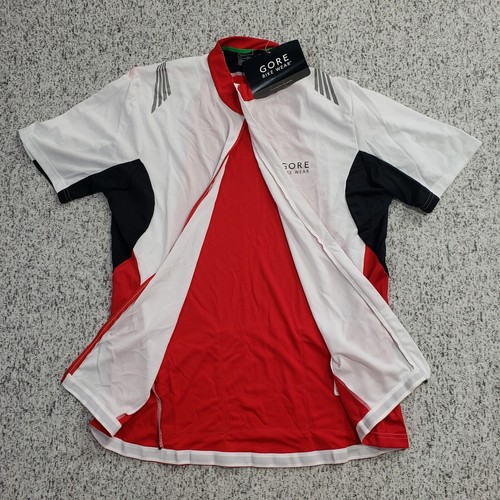 NWT Gore Bike Wear Mens XXL Element FZ Cycling Jersey White Red Zip Short Sleeve - Picture 3 of 18