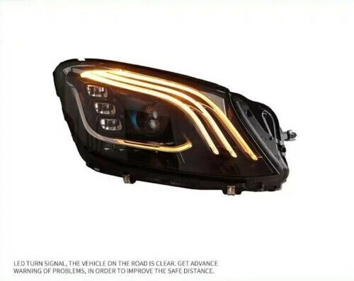 Aftermarket "Maybach" Style Headlights + Taillights For Mercedes-Benz S-Class - Image 3 of 4