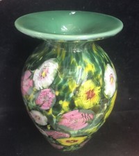 Steven Lundberg Hand Blown Vase  Bed Of Roses  