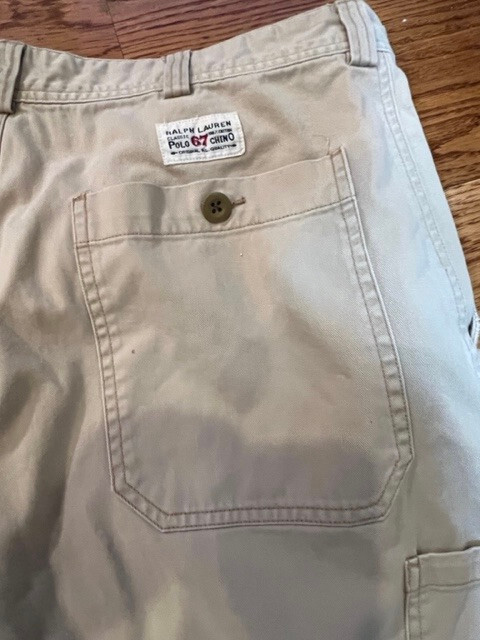 Polo Ralph Lauren RL 67 Chino Men's Khaki Tan Pants, Sz 36