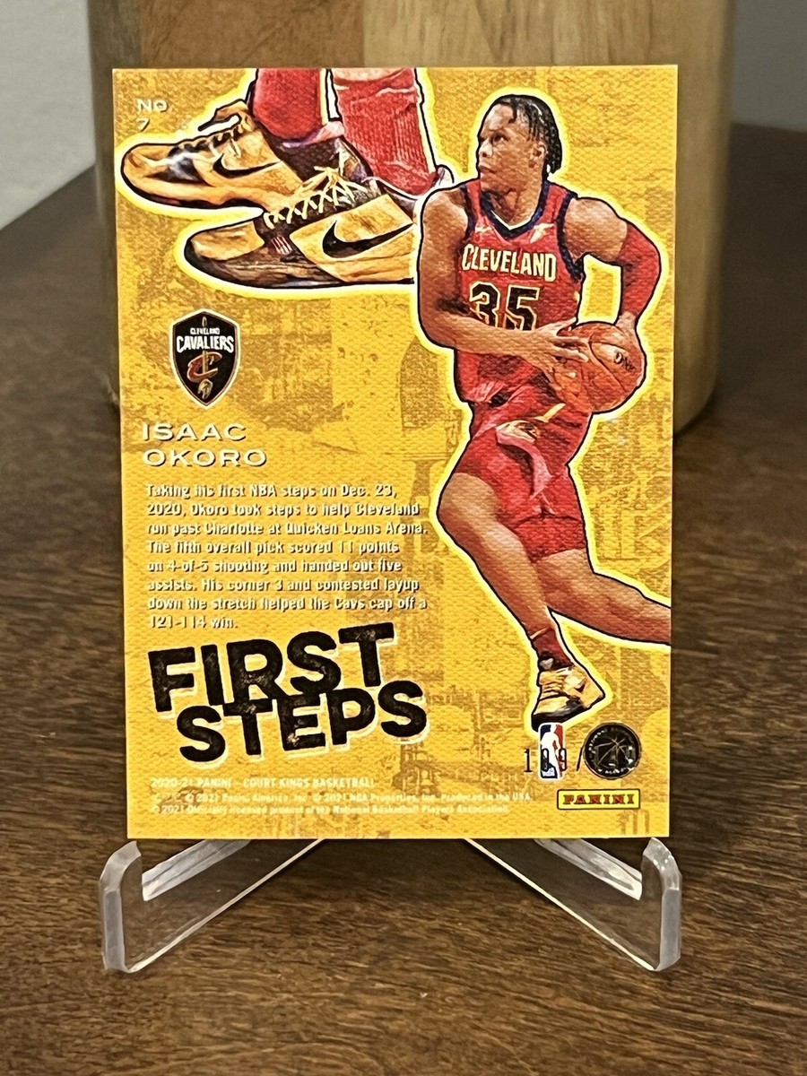 2020-21 Panini Court Kings First Steps Ruby Red Isaac Okoro