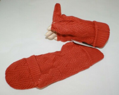 Lululemon Chevron Knit Mitten Canyon Orange OS LW9CWUS CAYO ~ NEW