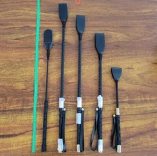 Faux Leather Riding Horse Crop Whip Flogger Hand Spanking Paddle Sword Restraint