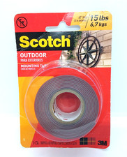 Scotch Outdoor Mounting Tape, x 60-inches 1-Roll1-inch inches Brand New Sealed