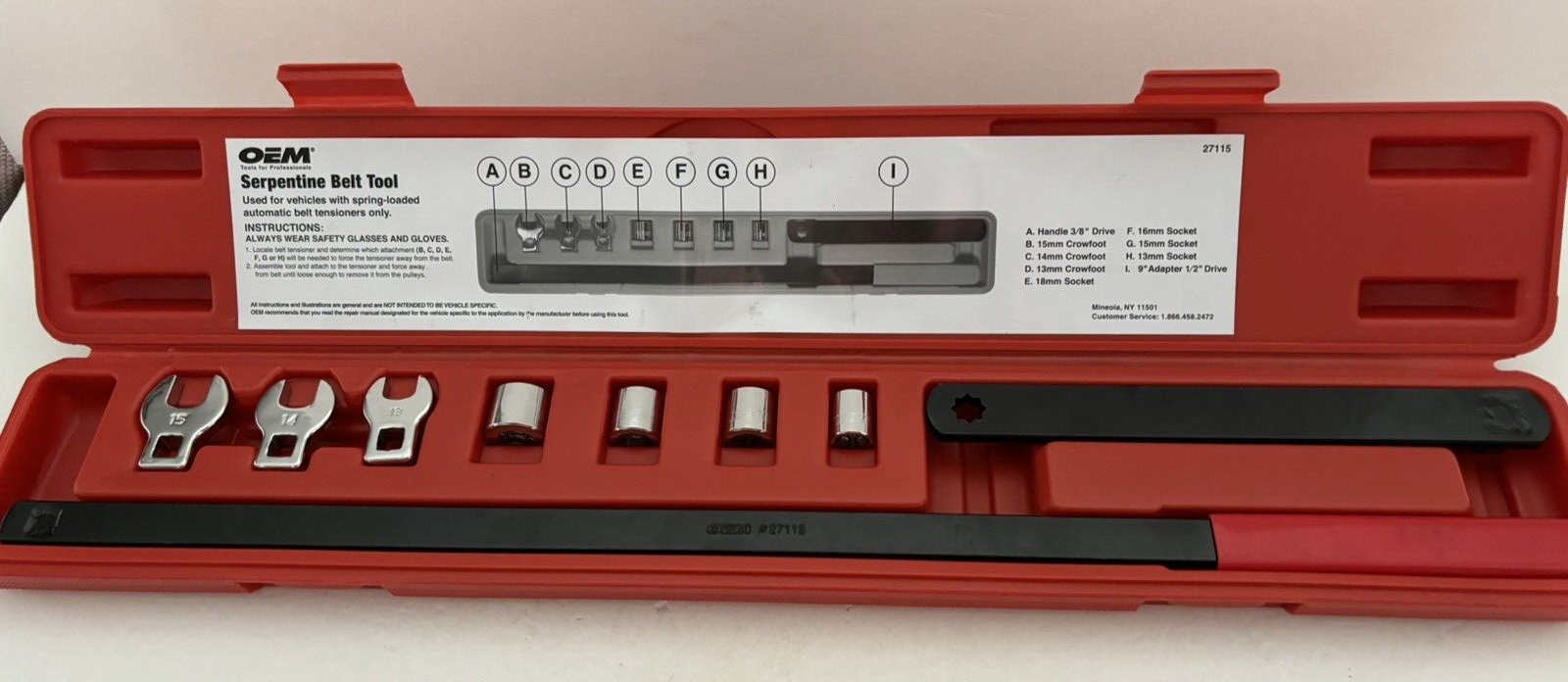 OEM Tools 27115 Serpentine Belt Tool in Case Never Used eBay