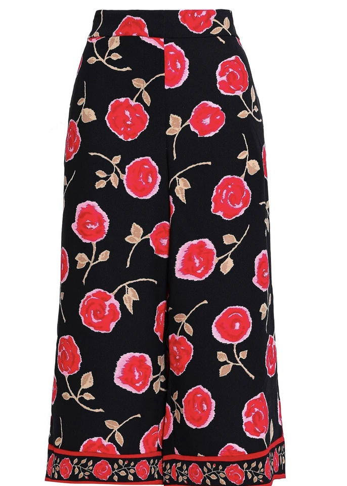 Nuevo Con Etiquetas $228 PANTALONES CULOTTE KATE SPADE NY ROSA NEBULOSA RECORTADA CREPÉ TALLA 0 Foto 2 de 4
