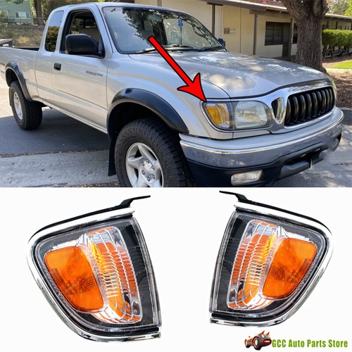 2001 Toyota Tacoma Led Headlights Pair Of Corner Marker Lights For 2001-2004 Toyota Tacoma &ndash; DOT/SAE, Halogen, With Bulbs Turn Signal Assembly
