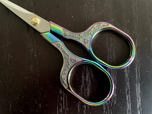 engraved Small scissors antique reproduction 4 color options | eBay