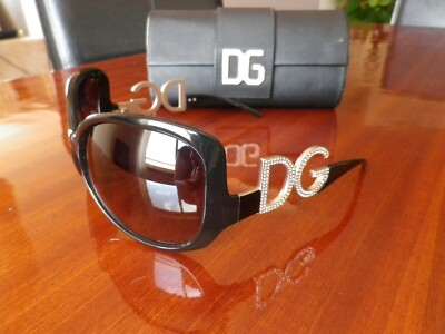 Dolce Gabbana Glossy Black Swarovski Oversize Women  display picture 2