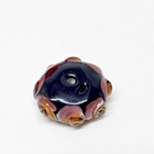 Artisan Lampwork Glass Bead Black Orange Pink Swirl Designer Bead. — photo 4