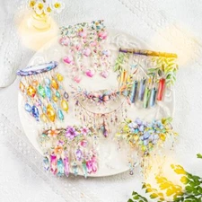 Jewels Flowers Ornaments Stickers Journal Card Scrapbooking Sticker DIY Crafts