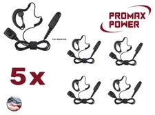 5x G-Shaped Earpiece Headset w/ PTT Mic for Motorola MTX9250 GP140 HT750 HT1250