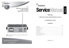 RADIO SHACK PRO-2055 INSTRUCTION OPERATING + SERVICE MANUALS