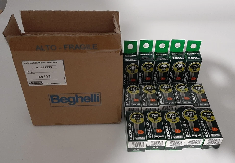 BEGHELLI 56133 LEDART LAMPADINA BISPINA LED 2W G4 4000K  - Immagine 3 di 3