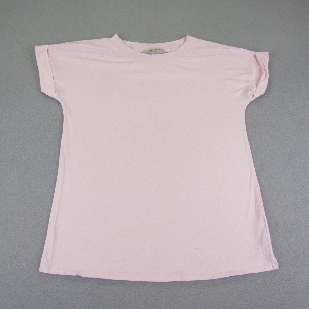 All Saints Shirt Womens Extra Small Pink Casual Top IMO Boy Tee Short Sleeve