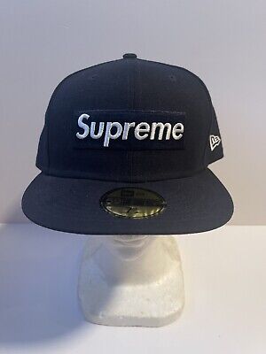 Supreme Champions Box Logo New Era Black Cap Hat 7 1/2 Navy Supreme Champions Box Logo New Era Black Cap Hat 7 1/2 Navy